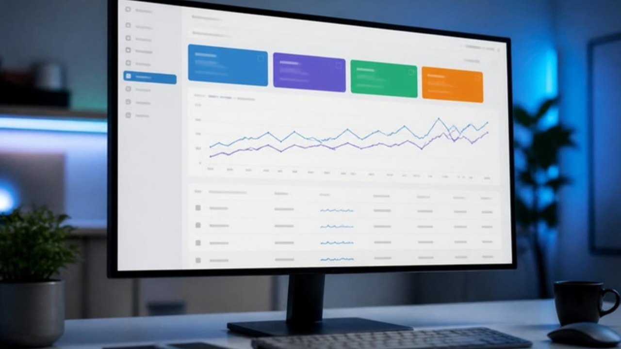 Google Search Console performans raporunda tıklama, gösterim, tıklama oranı ve ortalama konum grafiklerini gösteren görsel