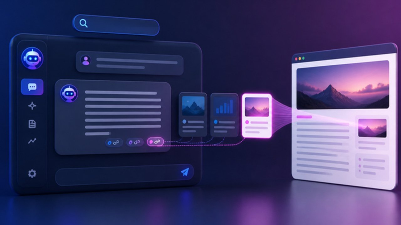 Yapay zekâ asistanının cevabında bir web sitesinin kaynak kartı olarak öne çıkarılması